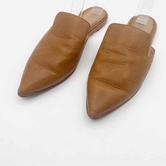 Madewell Brown Leather Women's Mules sandals Casual Summer Spring Sz 6 - Picture 2 of 9